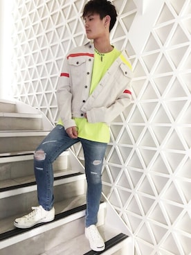 「guess渋谷」｜GUESS JAPANさん（メンズ・175cm）の夏コーディネート
