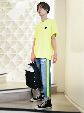 「guess渋谷」｜GUESS JAPANさん（メンズ・173cm）の夏コーディネート