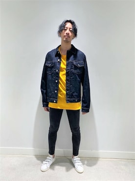 「Guess Jeans 」｜「アイテム（デニムジャケット）」を使った、GUESS JAPANさん（メンズ・178cm）の秋コーディネート