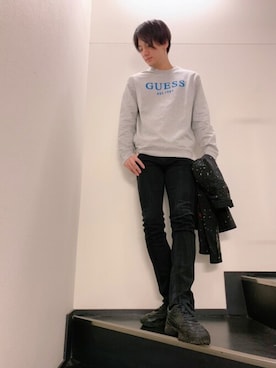 「Guess Jeans 」｜GUESS JAPANさん（メンズ・182cm）の秋コーディネート