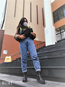 「Guess Jeans 」｜「アイテム（その他アウター）」を使った、GUESS JAPANさん（レディース・162cm）の冬コーディネート