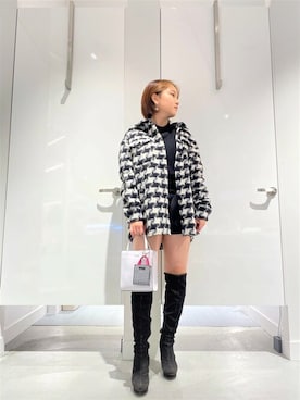 「Guess Jeans 」｜「アイテム（その他アウター）」を使った、GUESS JAPANさん（レディース・155cm）の冬コーディネート
