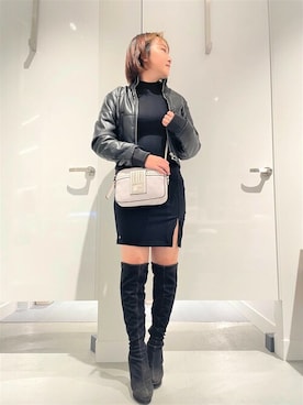 「Guess Jeans 」｜「アイテム（その他アウター）」を使った、GUESS JAPANさん（レディース・155cm）の冬コーディネート