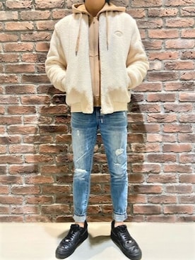 「Guess Jeans 」｜「アイテム（その他アウター）」を使った、GUESS JAPANさん（メンズ・174cm）の冬コーディネート