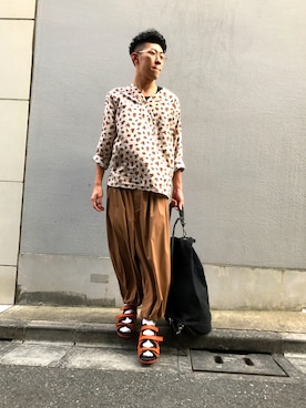 「SASQUATCHfabrix.（サスクワァッチファブリックス）のアイテム」を使った、テンチュー竹内健さん（メンズ・177cm）の冬コーディネート