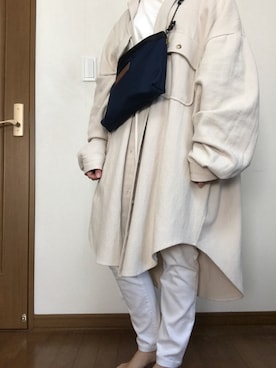 「エクリュ」｜「アイテム（その他アウター）」を使った、NENEさん（レディース・156cm）の春コーディネート