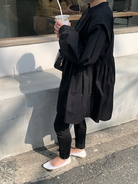 「UNIQLO（ユニクロ）のWOMEN ウルトラストレッチジーンズ（デニムパンツ）」を使った、MAIKOさん（レディース・153cm）の春コーディネート