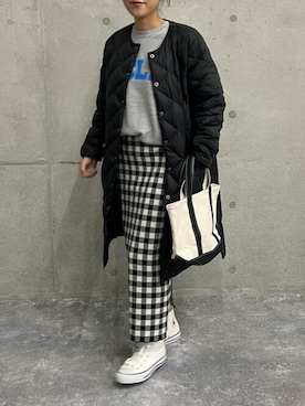 「NOLLEY'S goodman（ノーリーズグッドマン）のアイテム（スウェット）」を使った、nol satoさん（レディース・160cm）の秋コーディネート
