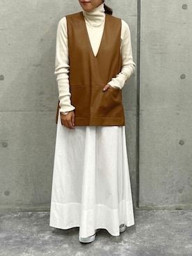 「NOLLEY’S（ノーリーズ）のアイテム（バングル/リストバンド）」を使った、nol satoさん（レディース・160cm）の秋コーディネート