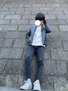 「WEGO（ウィゴー）のアイテム（ライダースジャケット）」を使った、NICO さん（メンズ・170cm）の秋コーディネート