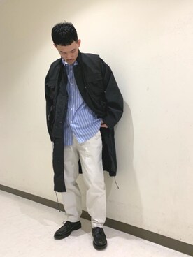 「MONKEY TIME（モンキータイム）のアイテム（モッズコート）」を使った、Koki Iwaiさん（メンズ・173cm）の冬コーディネート