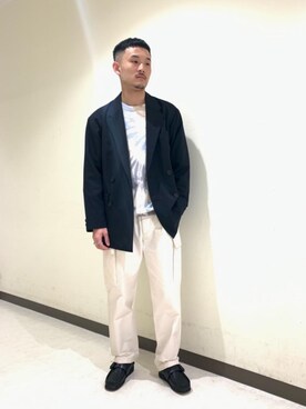 「RECOMMEND  ITEM STYLING」｜「アイテム（モカシン/デッキシューズ）」を使った、Koki Iwaiさん（メンズ・173cm）の冬コーディネート