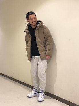 「RECOMMEND  ITEM STYLING」｜「アイテム（ダウンジャケット/コート）」を使った、Koki Iwaiさん（メンズ・173cm）の冬コーディネート
