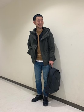 「RECOMMEND  ITEM STYLING」｜「アイテム（ブルゾン）」を使った、Koki Iwaiさん（メンズ・173cm）の冬コーディネート