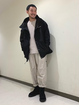「Columbia Black Label（コロンビアブラックレーベル）のアイテム（ジャケット/アウター）」を使った、Koki Iwaiさん（メンズ・173cm）の冬コーディネート
