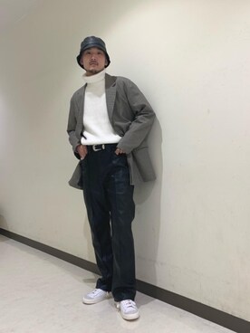 Koki Iwaiさん（メンズ・173cm）の冬コーディネート