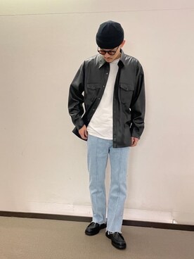「RECOMMEND  ITEM STYLING」｜「アイテム（モカシン/デッキシューズ）」を使った、Koki Iwaiさん（メンズ・173cm）の冬コーディネート