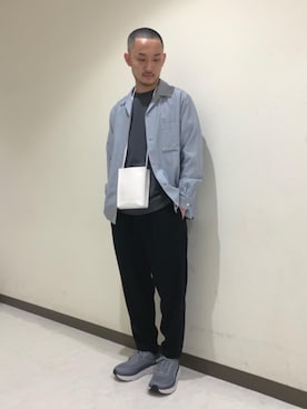 「allery（アレリー）のアイテム（バッグ）」を使った、Koki Iwaiさん（メンズ・173cm）の春コーディネート