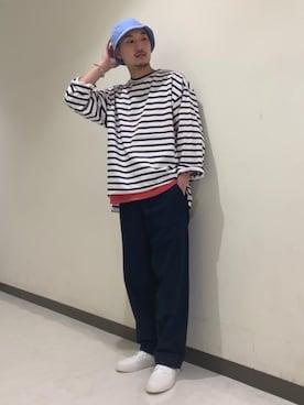 「Dear Buddy（ディアバディ）のアイテム」を使った、Koki Iwaiさん（メンズ・173cm）の春コーディネート