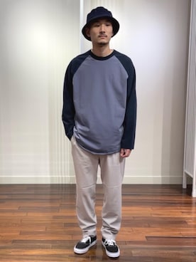 「softcream（ソフトクリーム）のアイテム」を使った、Koki Iwaiさん（メンズ・173cm）の春コーディネート