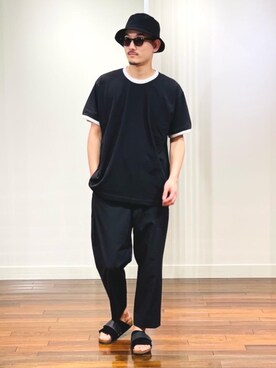 「Upcycle（アップサイクル）のアイテム」を使った、Koki Iwaiさん（メンズ・173cm）の春コーディネート