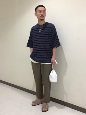 「allery（アレリー）のアイテム（バッグ）」を使った、Koki Iwaiさん（メンズ・173cm）の夏コーディネート