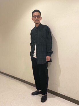 「RECOMMEND  ITEM STYLING」｜「アイテム（スリッポン）」を使った、Koki Iwaiさん（メンズ・173cm）の秋コーディネート