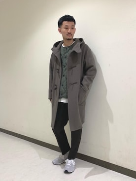 「BEAUTY&YOUTH UNITED ARROWS（ビューティーアンドユースユナイテッドアローズ）のアイテム（ダッフルコート）」を使った、Koki Iwaiさん（メンズ・173cm）の冬コーディネート