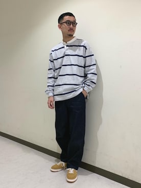 「Thingless（シングレス）のアイテム（パンツ）」を使った、Koki Iwaiさん（メンズ・173cm）の冬コーディネート