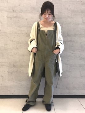 「Johnbull Private labo（ジョンブルプライベートラボ）のアイテム（その他アウター）」を使った、りりこさん（レディース・155cm）の秋コーディネート