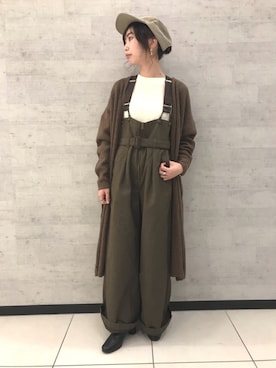 「アイテム（ピアス（両耳用））」を使った、りりこさん（レディース・155cm）の秋コーディネート