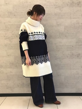 「Soierie（ソワリー）のアイテム」を使った、りりこさん（レディース・155cm）の秋コーディネート