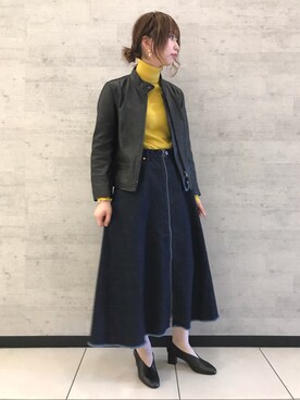 「Johnbull Private labo（ジョンブルプライベートラボ）のアイテム（その他アウター）」を使った、りりこさん（レディース・155cm）の冬コーディネート
