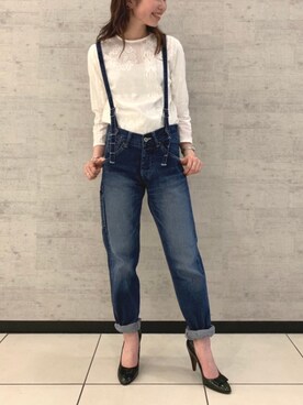 「ジョンブル　プライベート　ラボ(Johnbull Private labo)」｜「アイテム（パンプス）」を使った、りりこさん（レディース・155cm）の春コーディネート