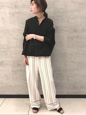 「PHILIPPE AUDIBERT（フィリップ オーディベール）のアイテム（バングル/リストバンド）」を使った、りりこさん（レディース・155cm）の春コーディネート