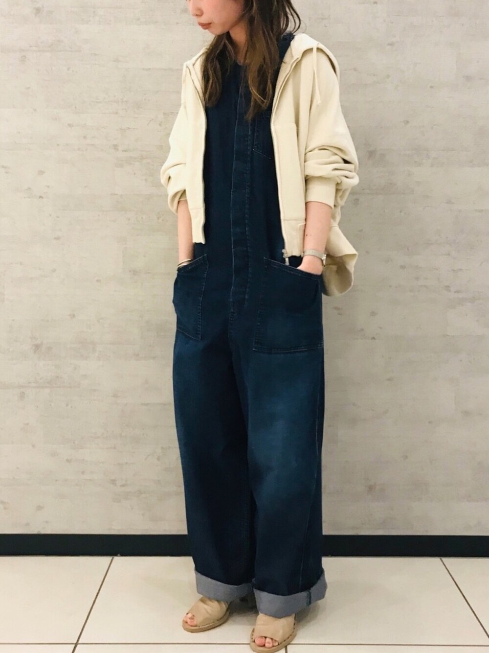 美品】DENIM DELIGHT DAYSギャバジンオールインワン 【公式通販】