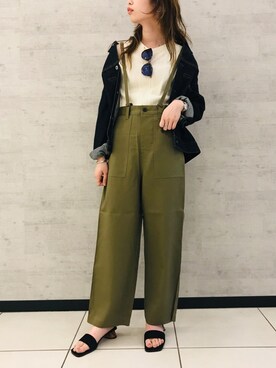 「Johnbull Private labo（ジョンブルプライベートラボ）のアイテム（デニムジャケット）」を使った、りりこさん（レディース・155cm）の夏コーディネート