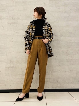 「ジョンブル　プライベート　ラボ(Johnbull Private labo)」｜「アイテム（パンプス）」を使った、りりこさん（レディース・155cm）の冬コーディネート