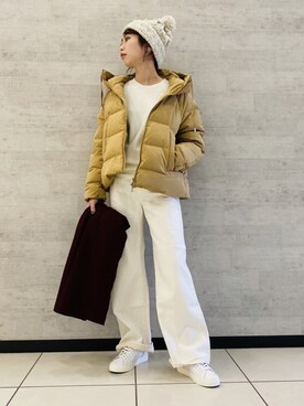 「Johnbull Private labo（ジョンブルプライベートラボ）のアイテム（ジャケット/アウター）」を使った、りりこさん（レディース・155cm）の冬コーディネート