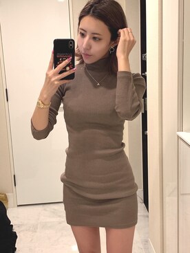 テレコタートルタイトワンピースを使った人気ファッションコーディネート Wear