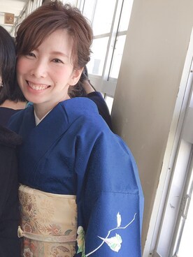 「きものコーディネート」｜「アイテム（浴衣）」を使った、みさきさん（レディース・165cm）の春コーディネート