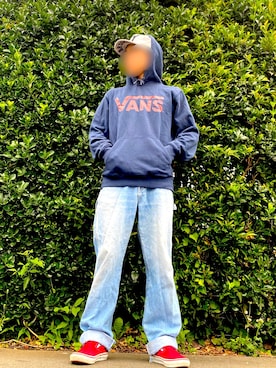 「VANS（バンズ）のアイテム（パーカー）」を使った、ベルさん（メンズ・171cm）の春コーディネート