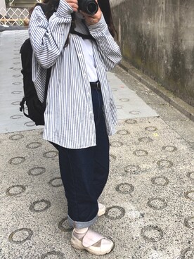 「UNIQLO U」｜「アイテム（ソックス/靴下）」を使った、うえださん（レディース・151cm）の春コーディネート