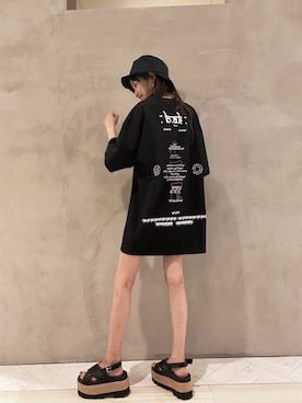 「BARAK（バラク）のアイテム（帽子）」を使った、MANAMIさん（レディース・160cm）の夏コーディネート