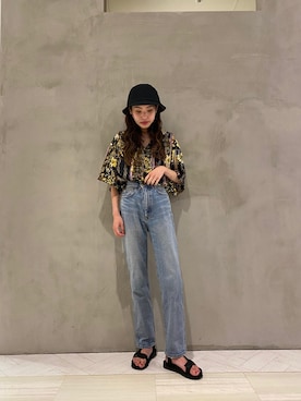 「BARAK（バラク）のアイテム（帽子）」を使った、MANAMIさん（レディース・160cm）の夏コーディネート