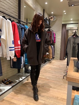「HYSTERIC GLAMOUR（ヒステリックグラマー）のアイテム（モッズコート）」を使った、kanaさん（レディース・172cm）の秋コーディネート
