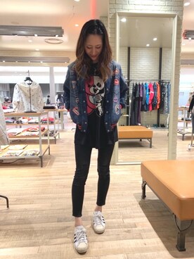 「ビックＴシャツ」｜「アイテム（ジャケット/アウター）」を使った、kanaさん（レディース・172cm）の春コーディネート