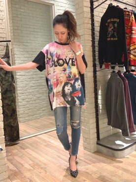 「ロック」｜kanaさん（レディース・172cm）の夏コーディネート