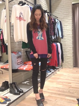 「ロック」｜kanaさん（レディース・172cm）の夏コーディネート