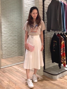 「ビックＴシャツ」｜「アイテム（財布/小物）」を使った、kanaさん（レディース・172cm）の夏コーディネート